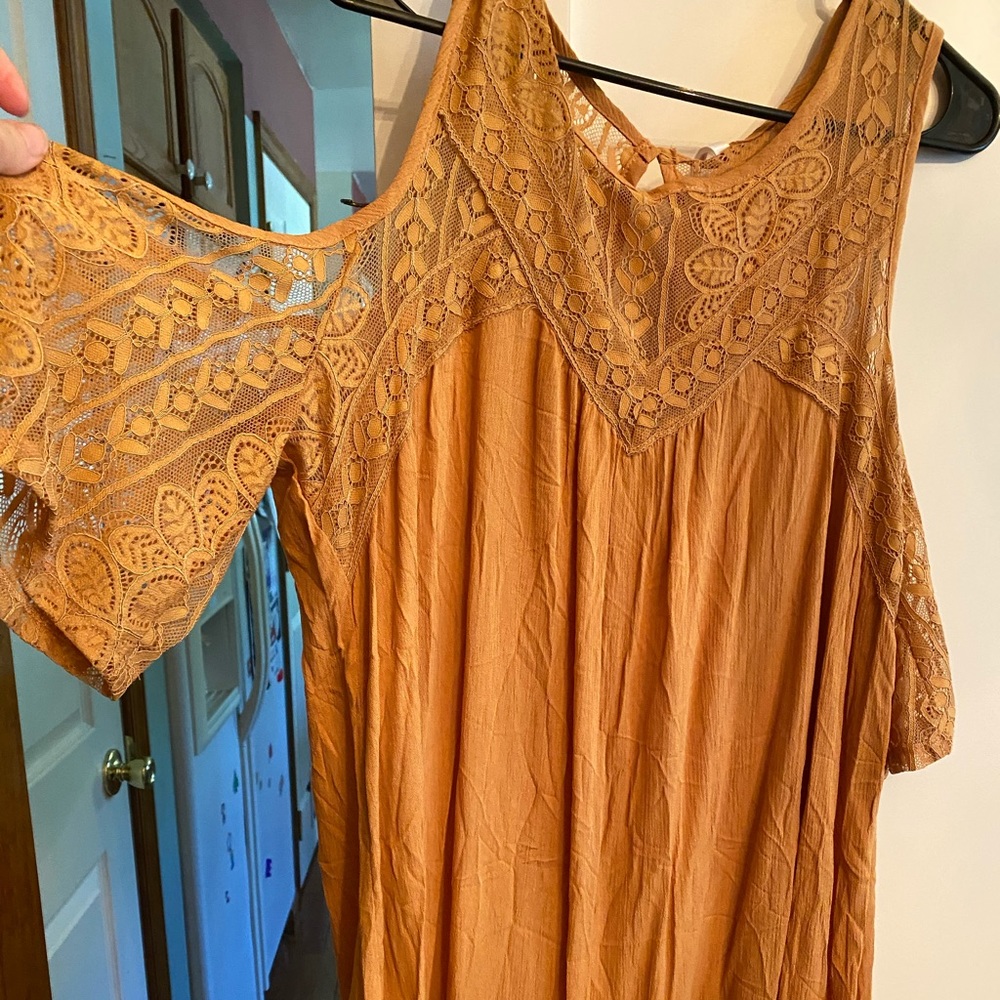 Flowy summery cold shoulder dress